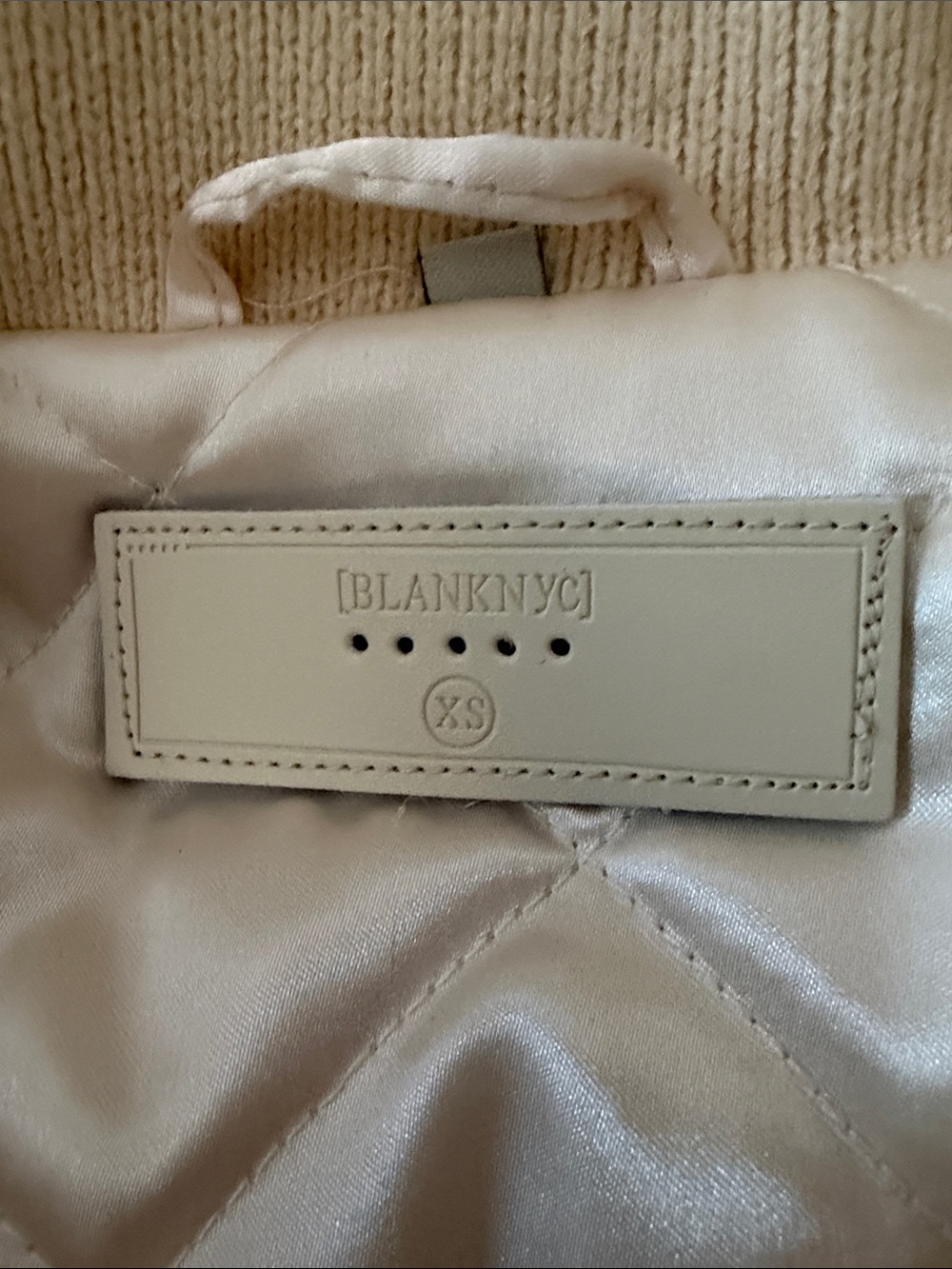 Cream Faux- Zip Front Jacket - Picture 2 of 6
